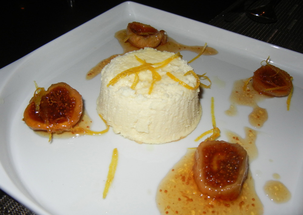 Cheese Cake with Figs in Caramel and Lemon Essence ($9) 