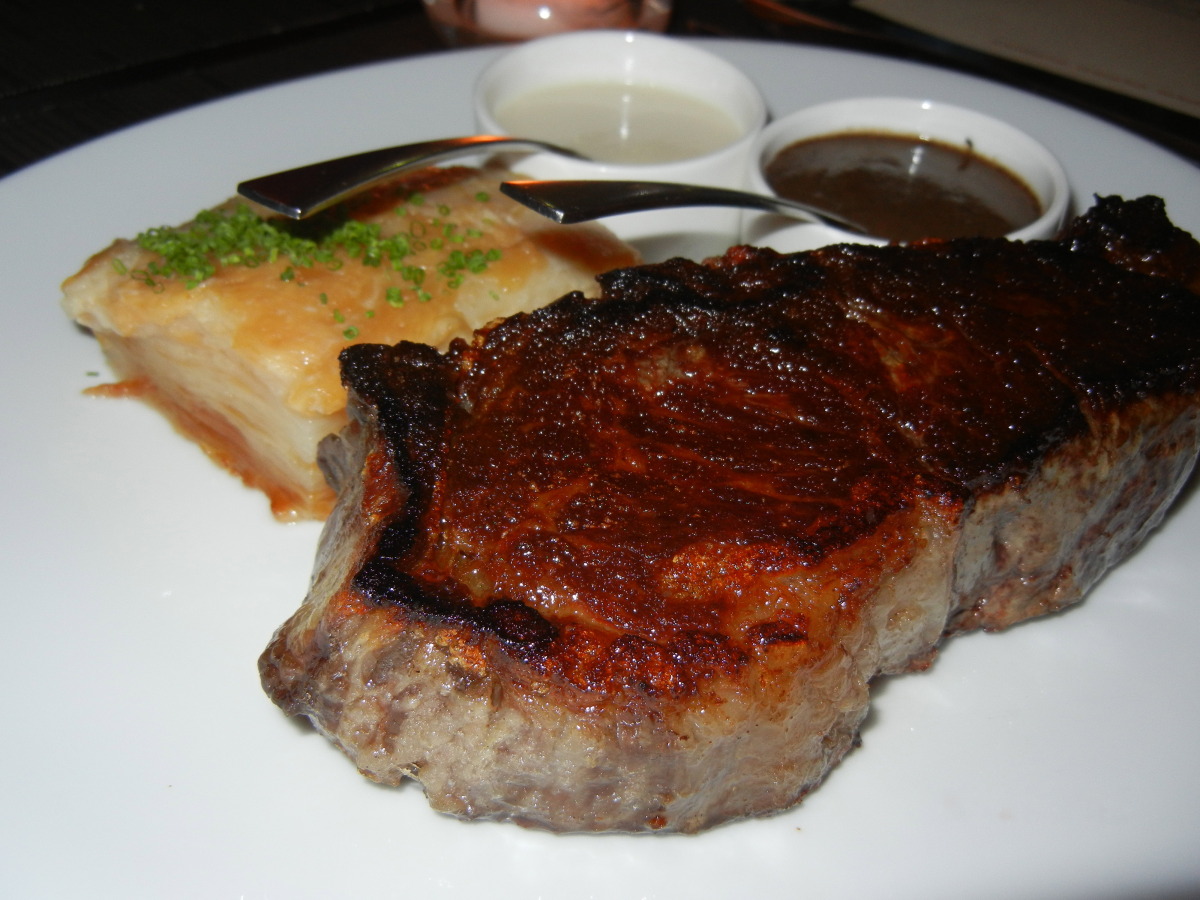 NY Strip 14 oz with Potato Gratin ($32)