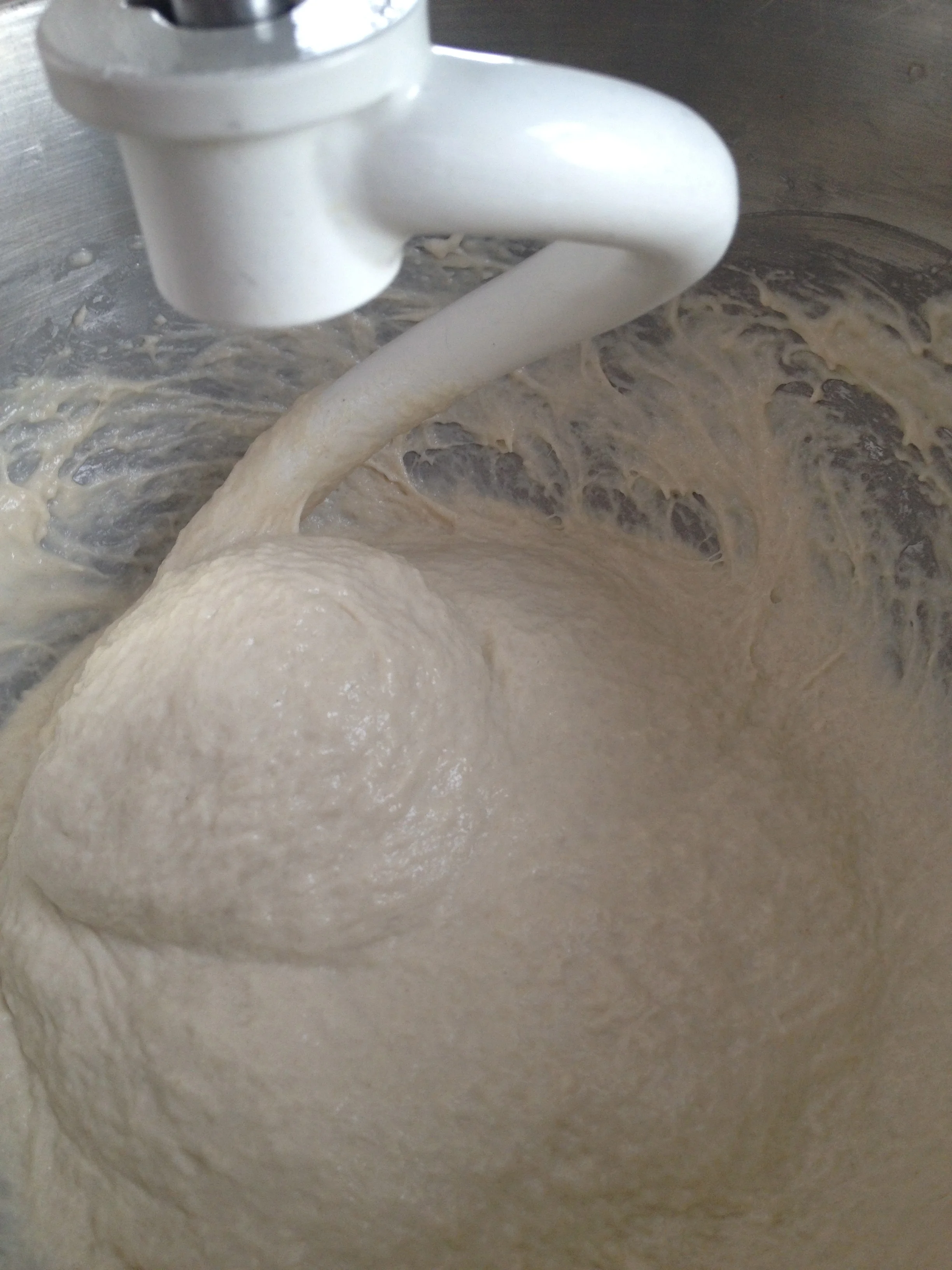 The dough will look very wet. 