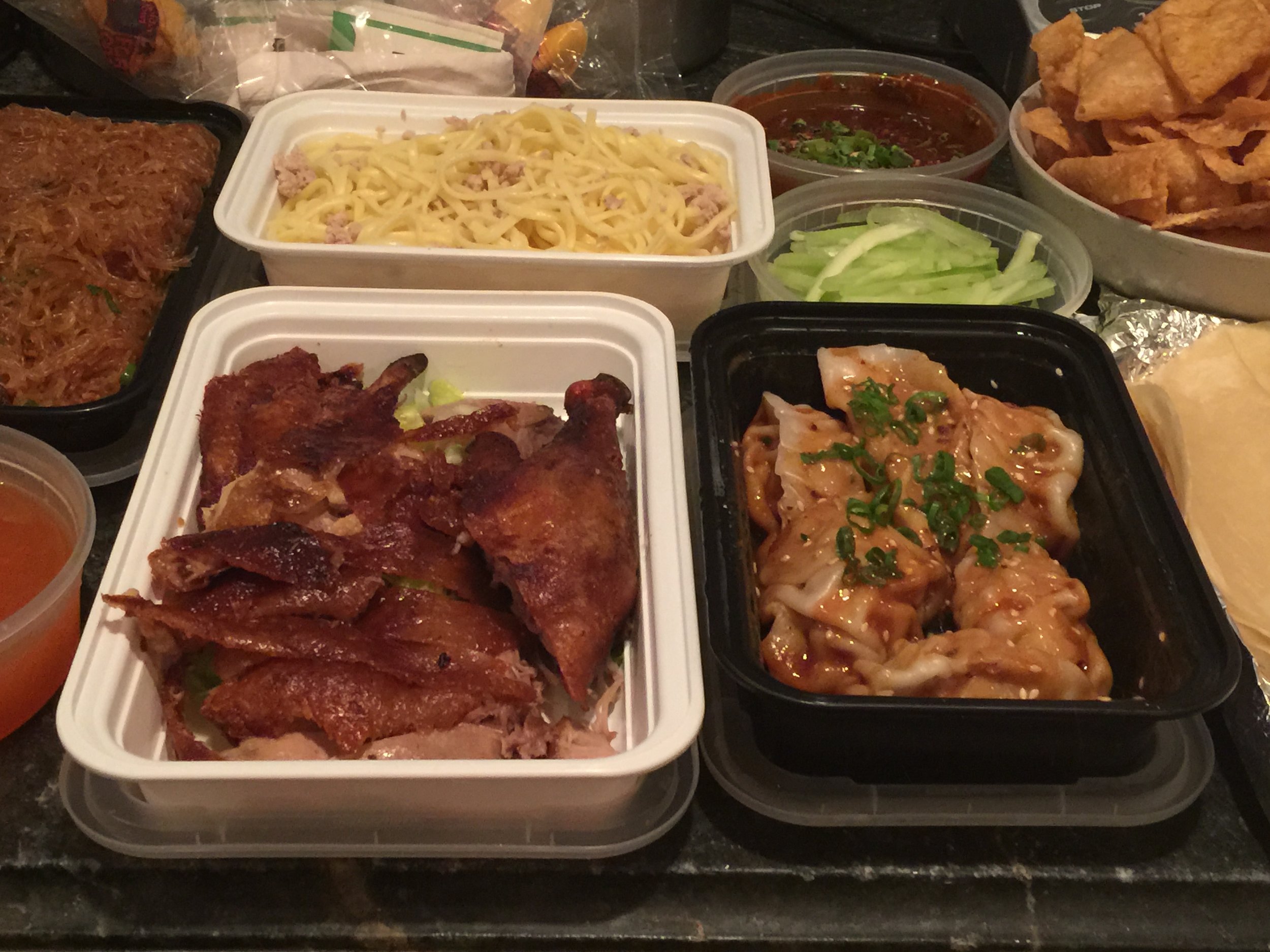 The take-out; still crispy!