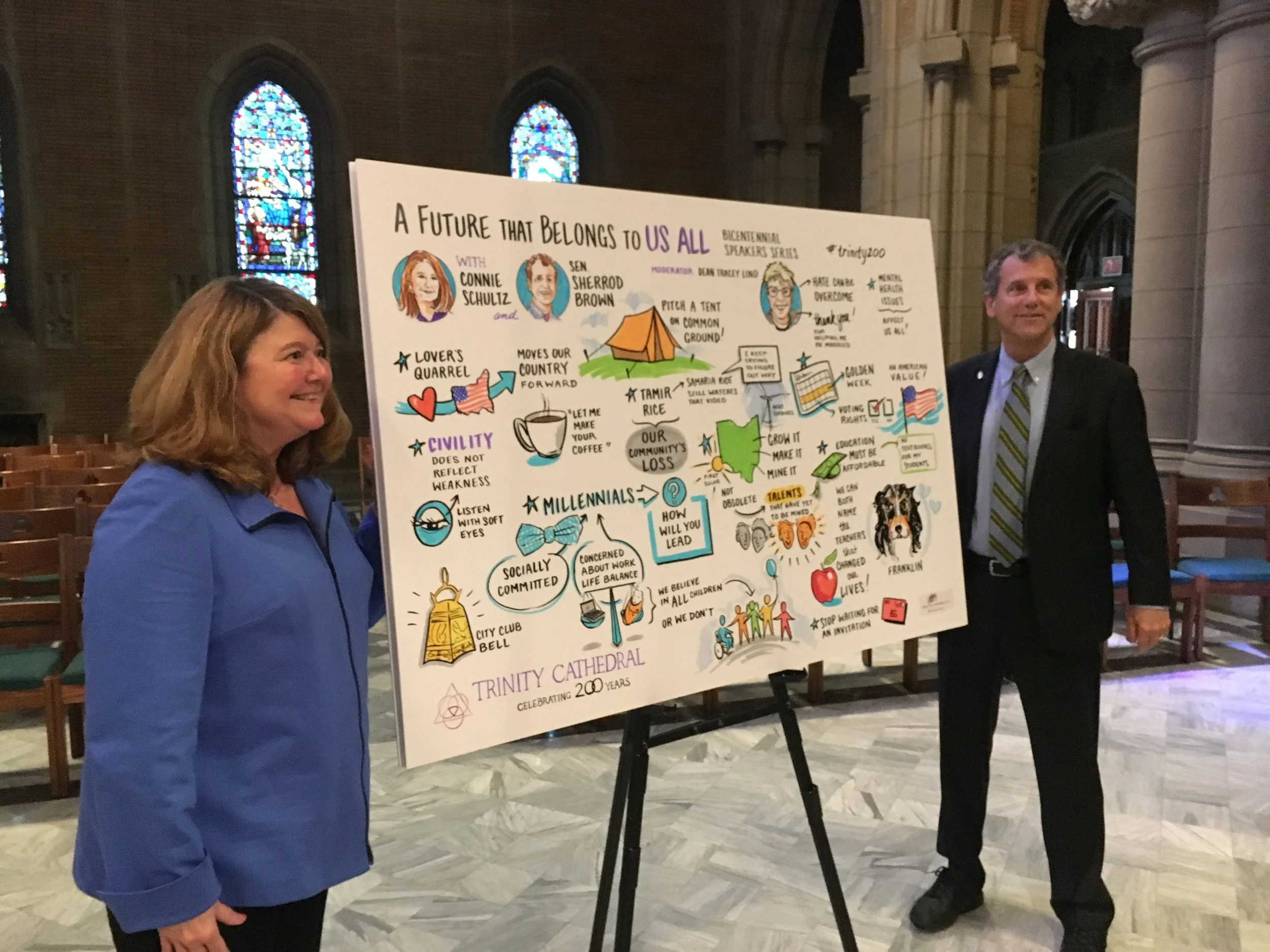 Graphic Recording for Connie Schultz & Sen. Sherrod Brown