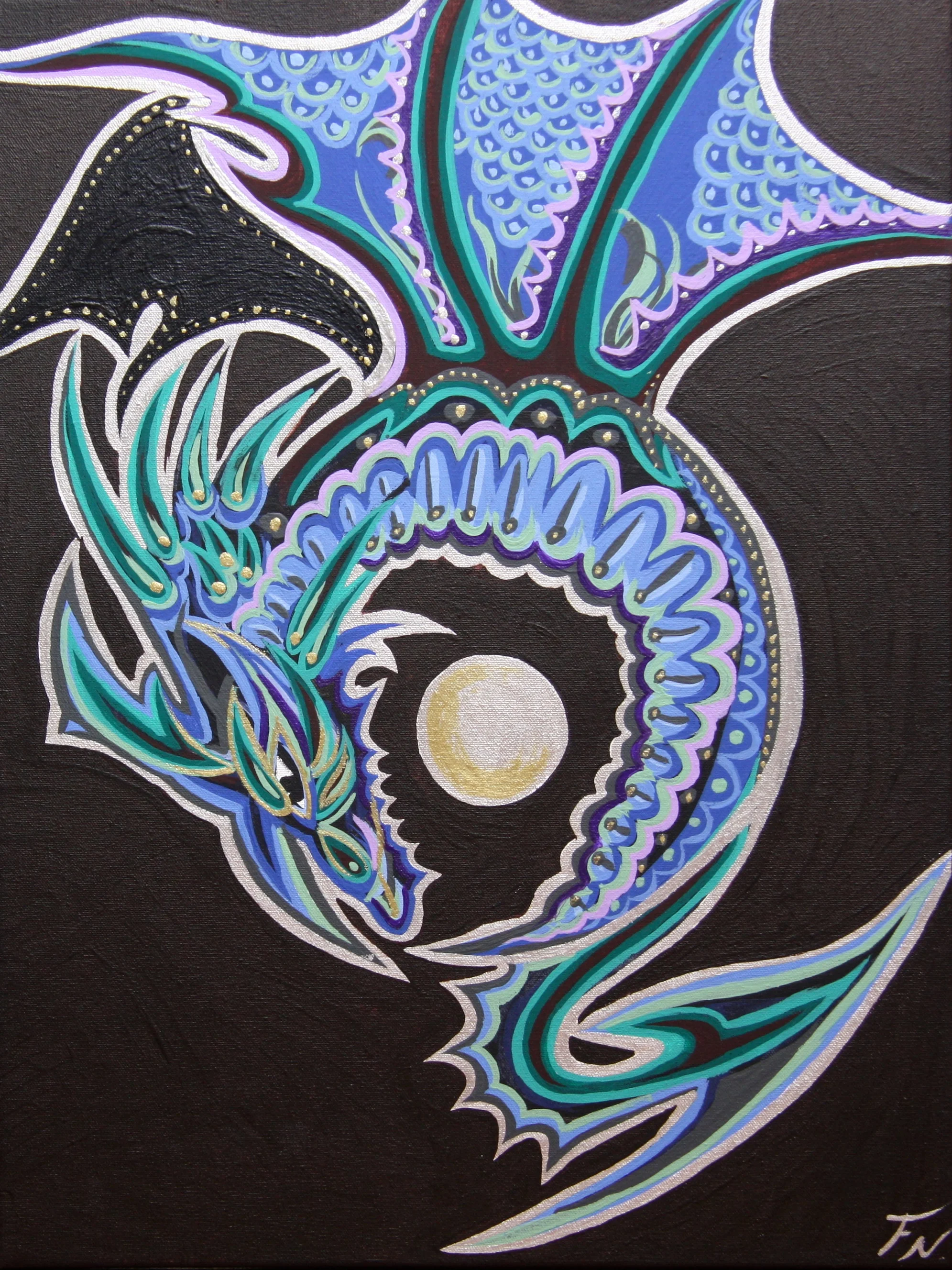 Abstract Dragon 40x30cm Not available