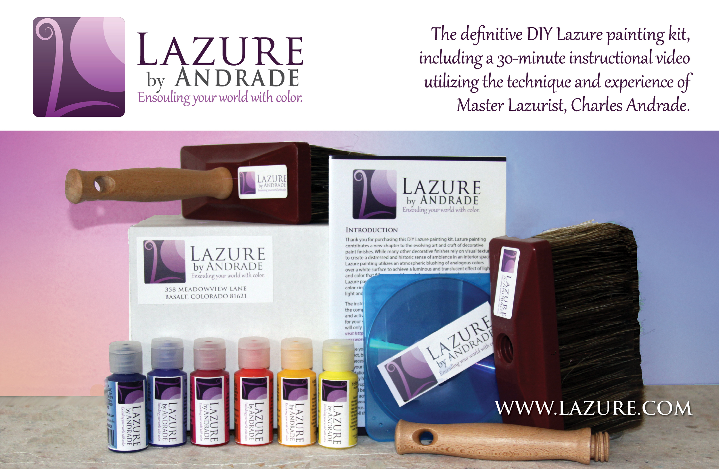 Lazure Painting Kit, Lazuring Instructions Tutorial