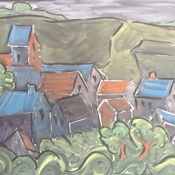 Feb - Week Two - Chalk/Pastel on chalkboard or black paper - (Van Gogh inspired)