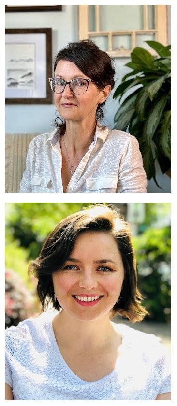 Images of the authors, Robyn Beaufoy and Caitlin Amajor.