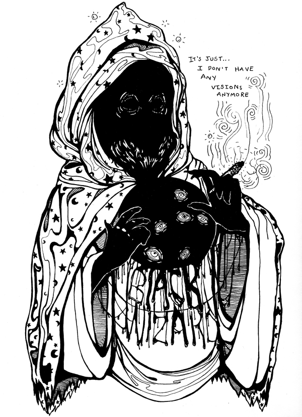 Black Wizard T-Shirt Design