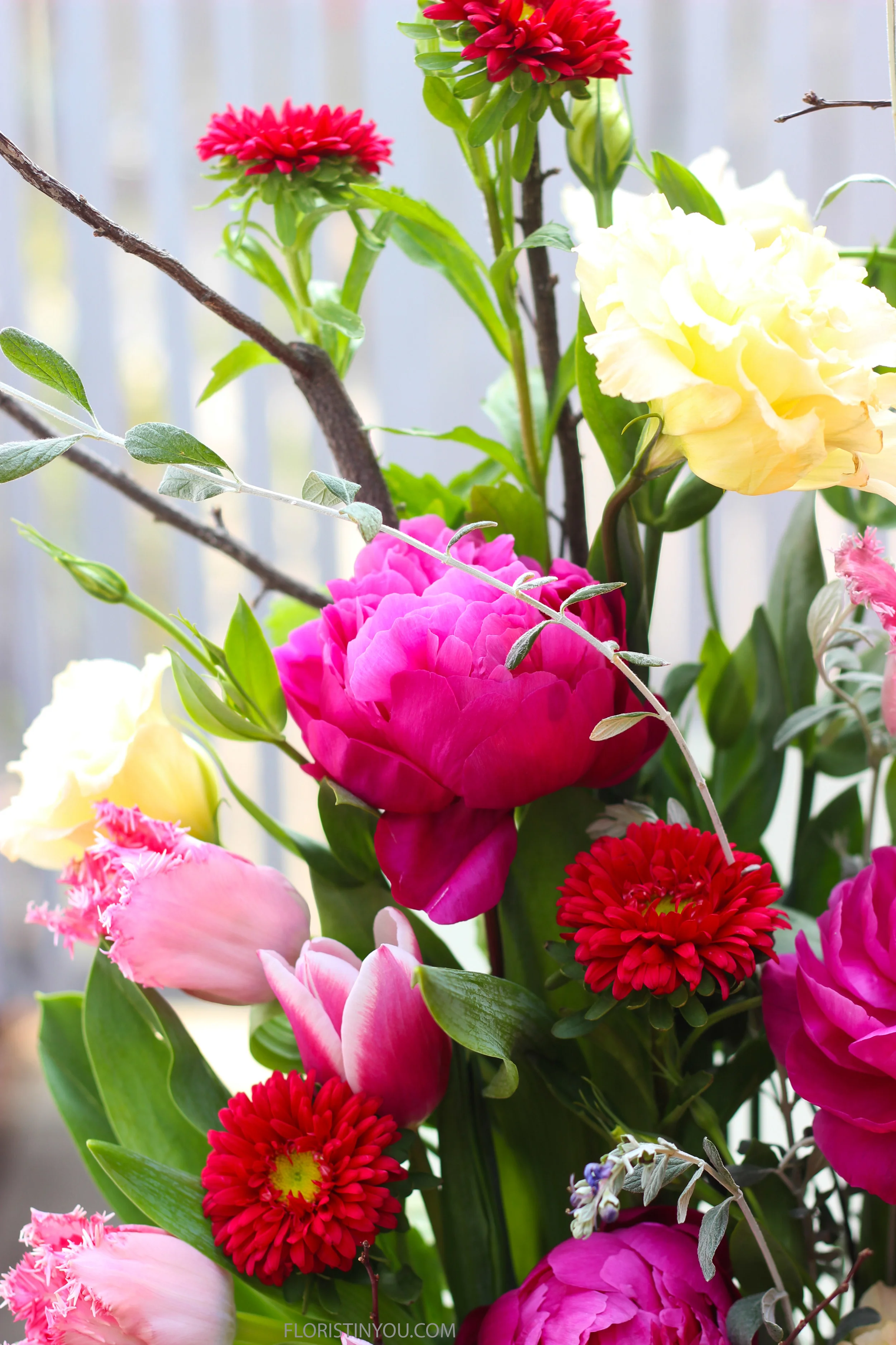 Plus it introduces the soft green color that it will share with the eucalyptus.