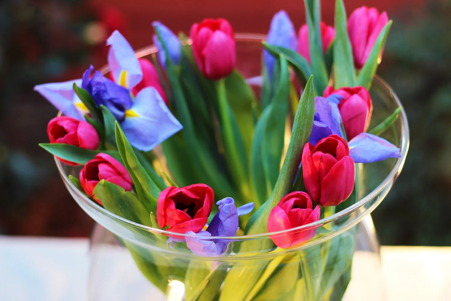 Add iris stems going to the right.