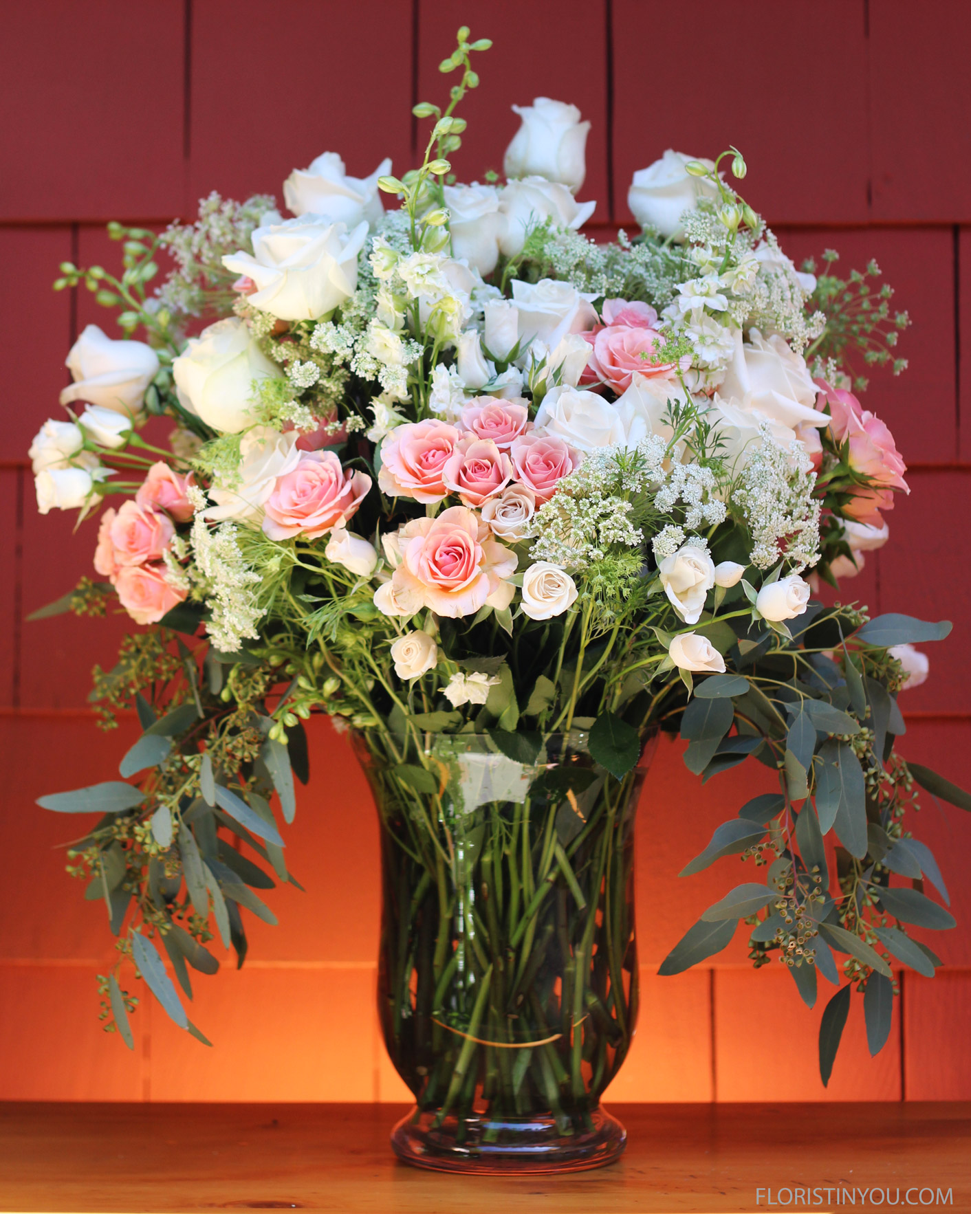 Queen Anne's Lace and Roses