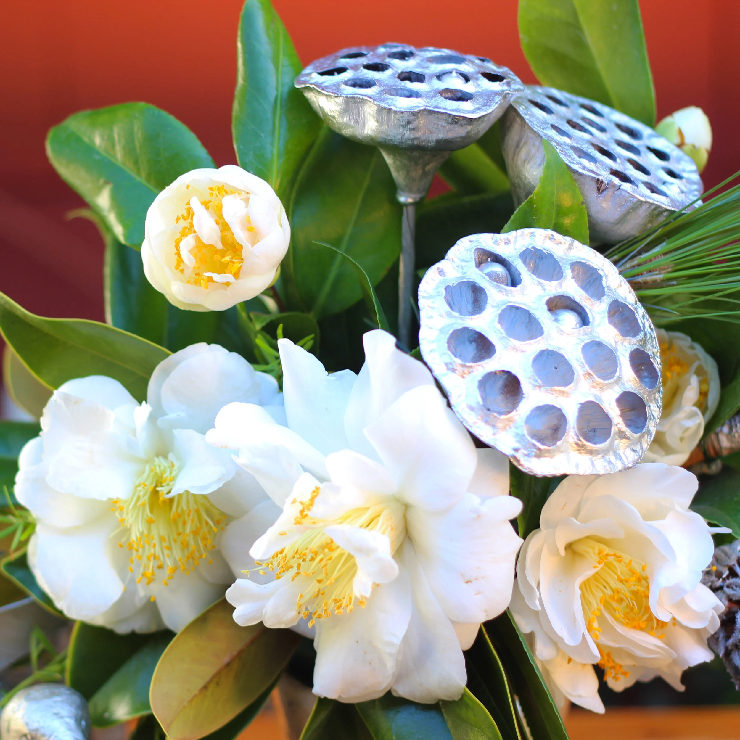 The silver Lotus pods look brilliant.