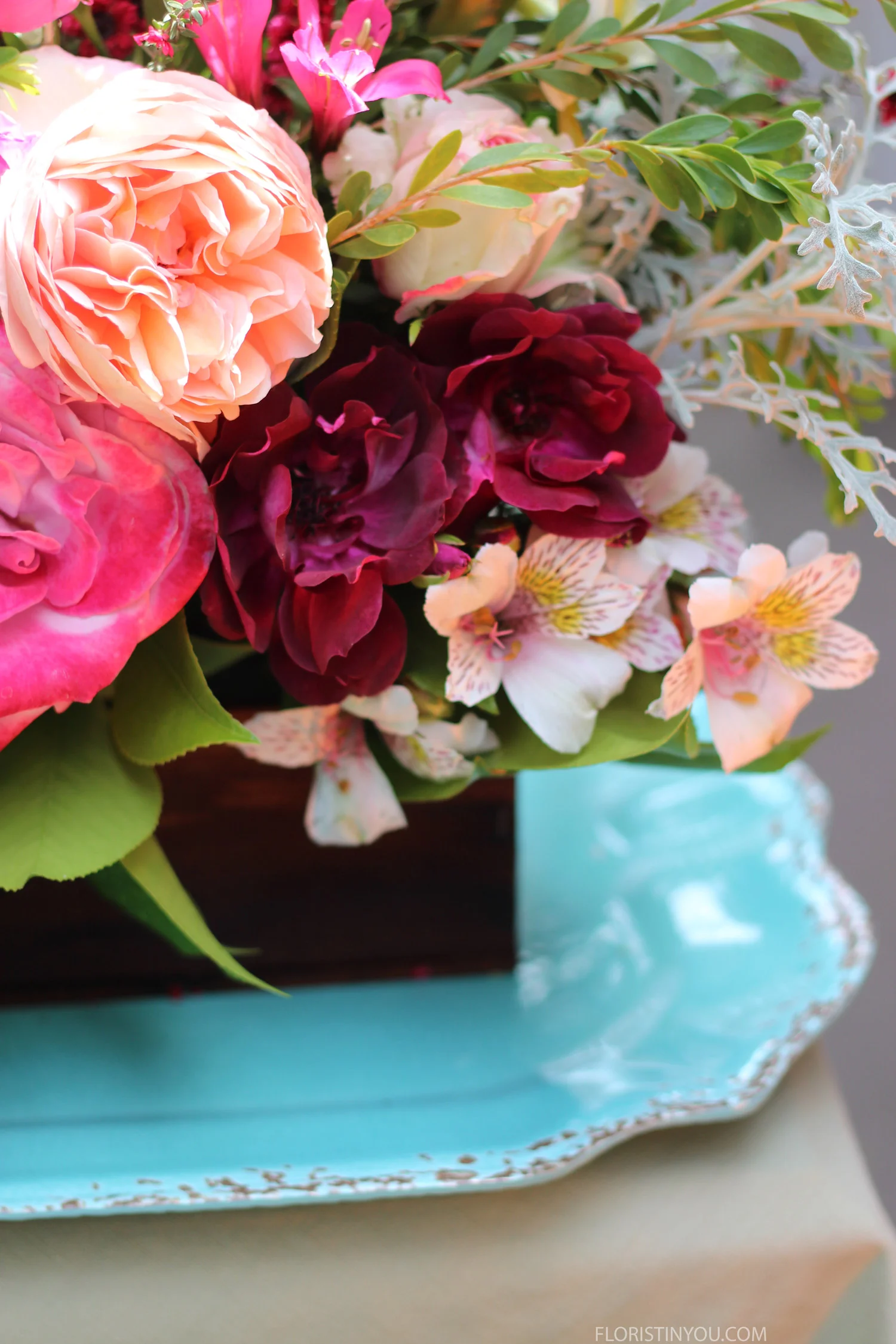 The robin's egg blue sets them off nicely.