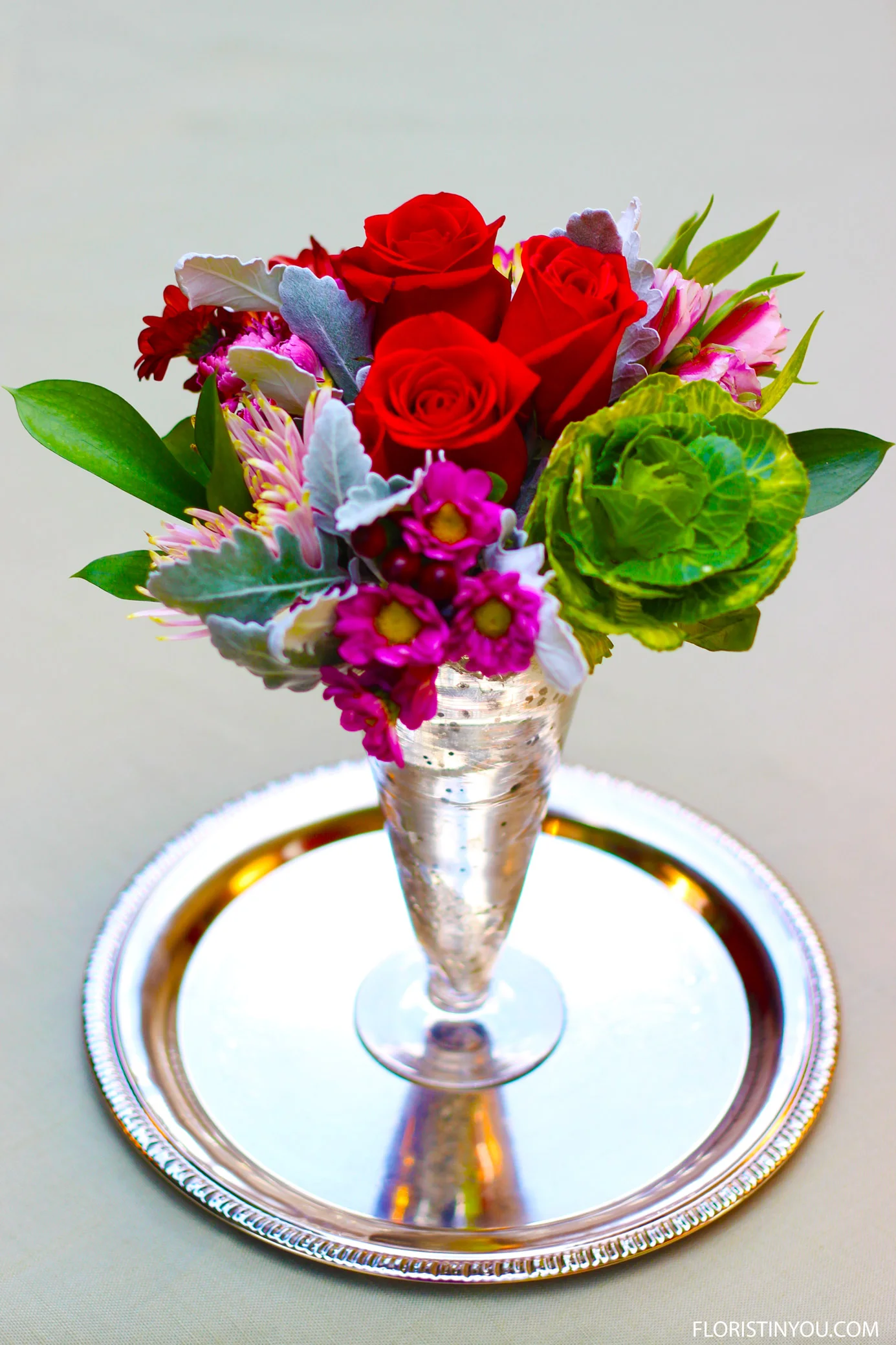 Dressing up a Grocery Store Petite Bouquet