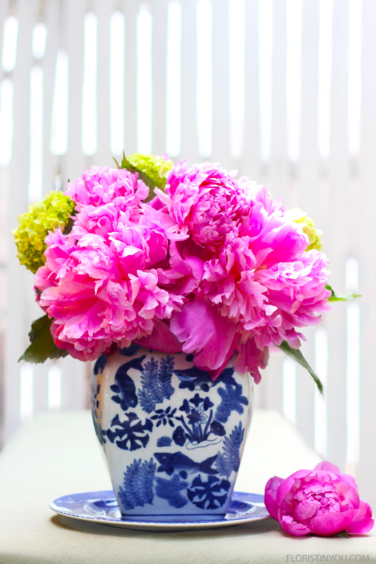 Large Peony & Hydrangea Arrangement