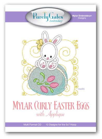 Mylar Curly Easter Eggs with Applique