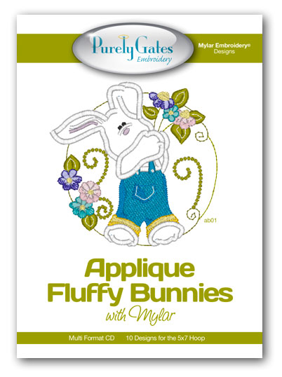 Applique Fluffy Bunnies with Mylar