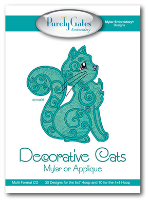 Decorative Cats Mylar or Applique