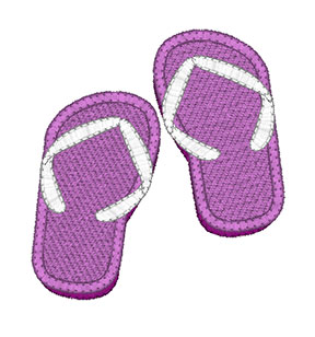 Mylar Flip Flops — Purely Gates Embroidery