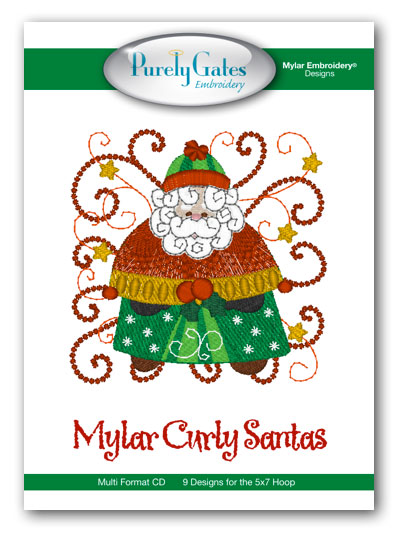 Mylar Curly Santas