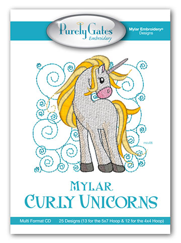 Mylar Curly Unicorns