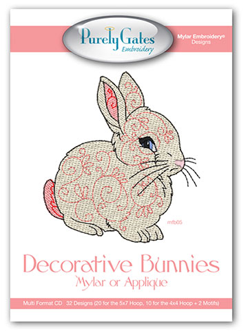 Decorative Bunnies Mylar or Applique