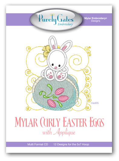 Mylar Curly Easter Eggs with Appliqué