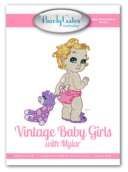 Vintage Baby Girls with Mylar