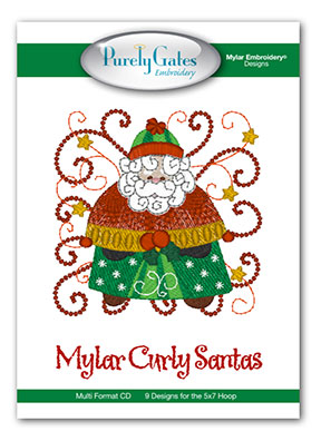 Mylar Curly Santas