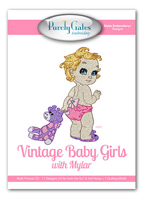 Vintage Baby Girls with Mylar