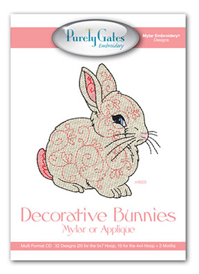 Decorative Bunnies Mylar or Applique