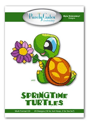 Springtime Turtles — Purely Gates Embroidery