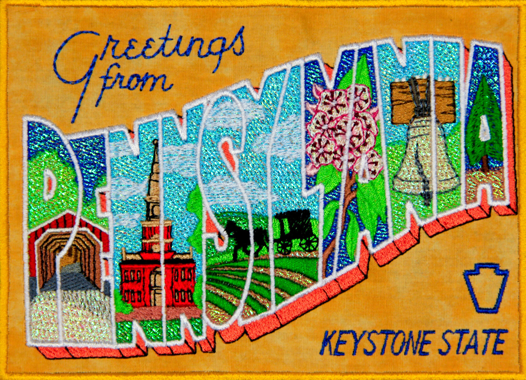 Mylar Pennsylvania Postcard