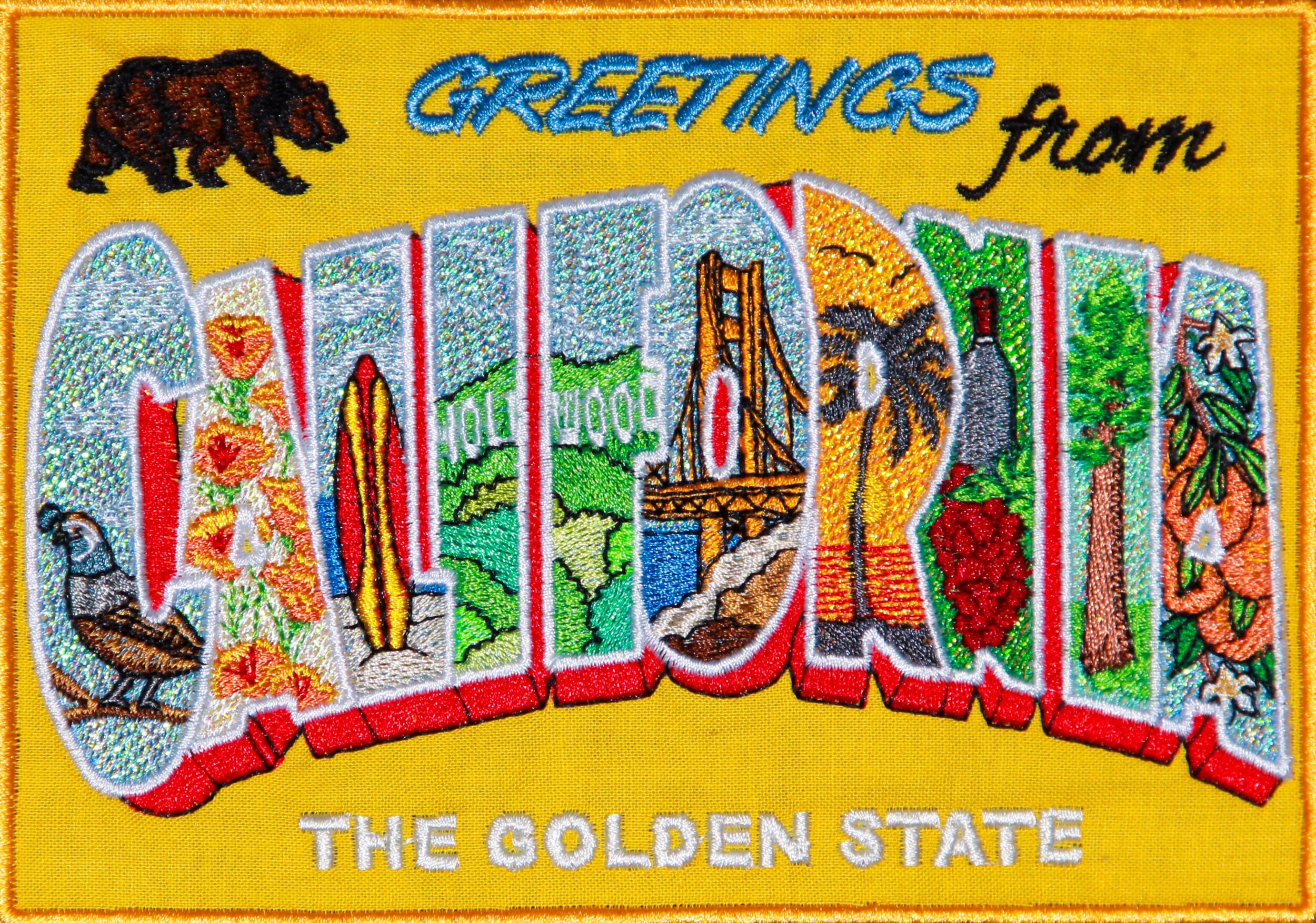 Mylar California Postcard