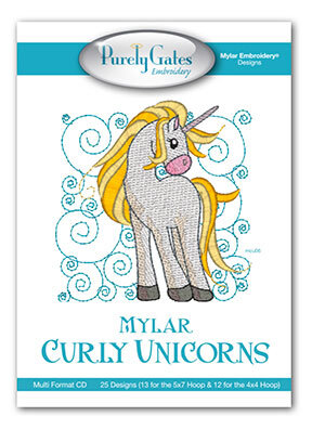 Mylar Curly Unicorns