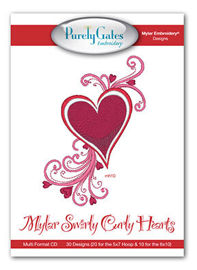 Mylar Swirly Curly Hearts