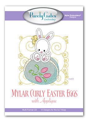 Mylar Curly Easter Eggs with Applique
