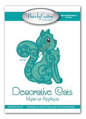 Decorative Cats Mylar or Applique