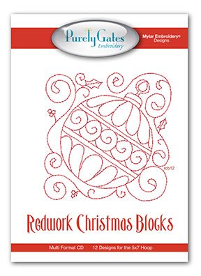 Redwork Christmas Blocks