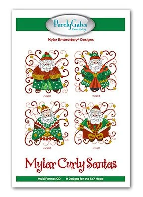 Mylar Curly Santas