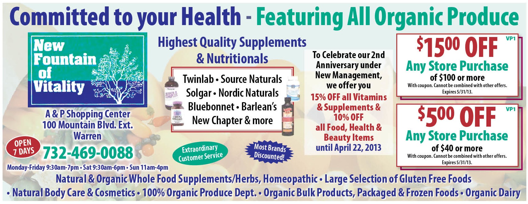 Our April Sales!