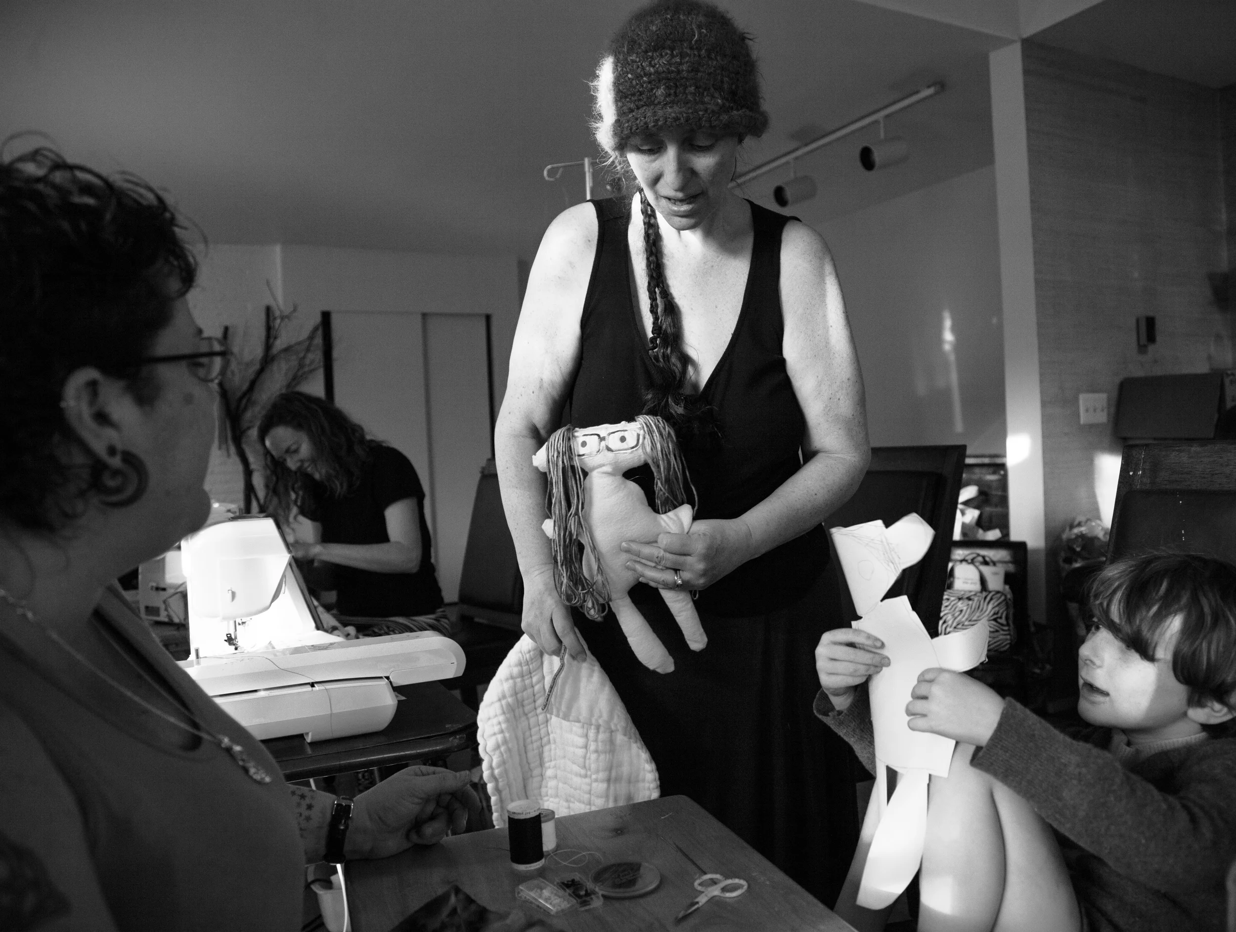 2/15/2015 Sherrie spent her final days making clothing and gifts for Simon that he will be receiving and enjoying for years to come. She used pieces of her clothing and the help from as many friends as possible. 