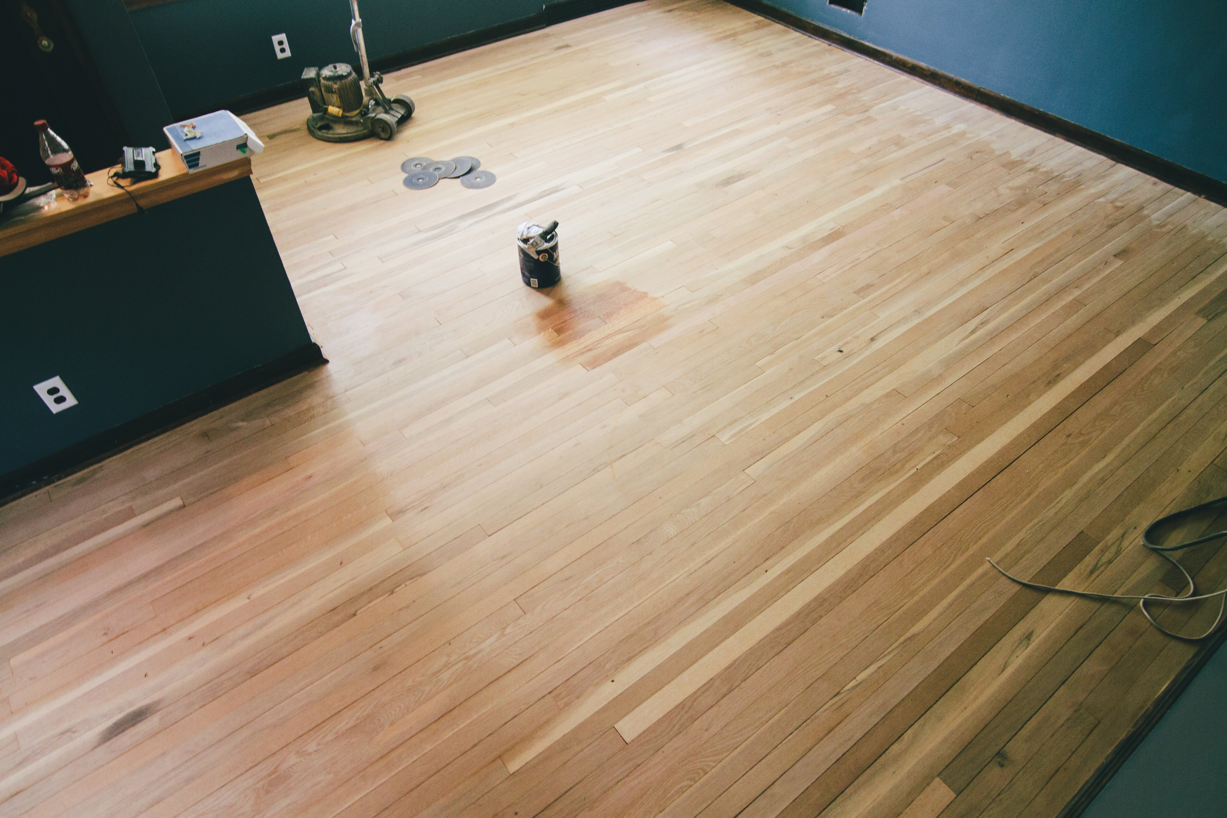  Floors all sanded. 