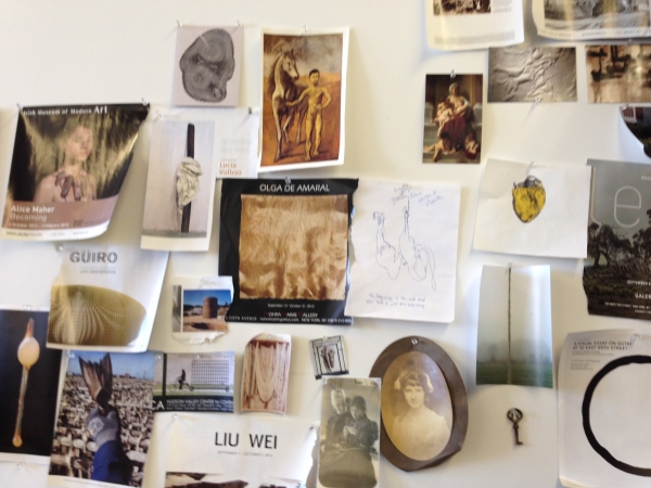 my studio wall near where I have my computer