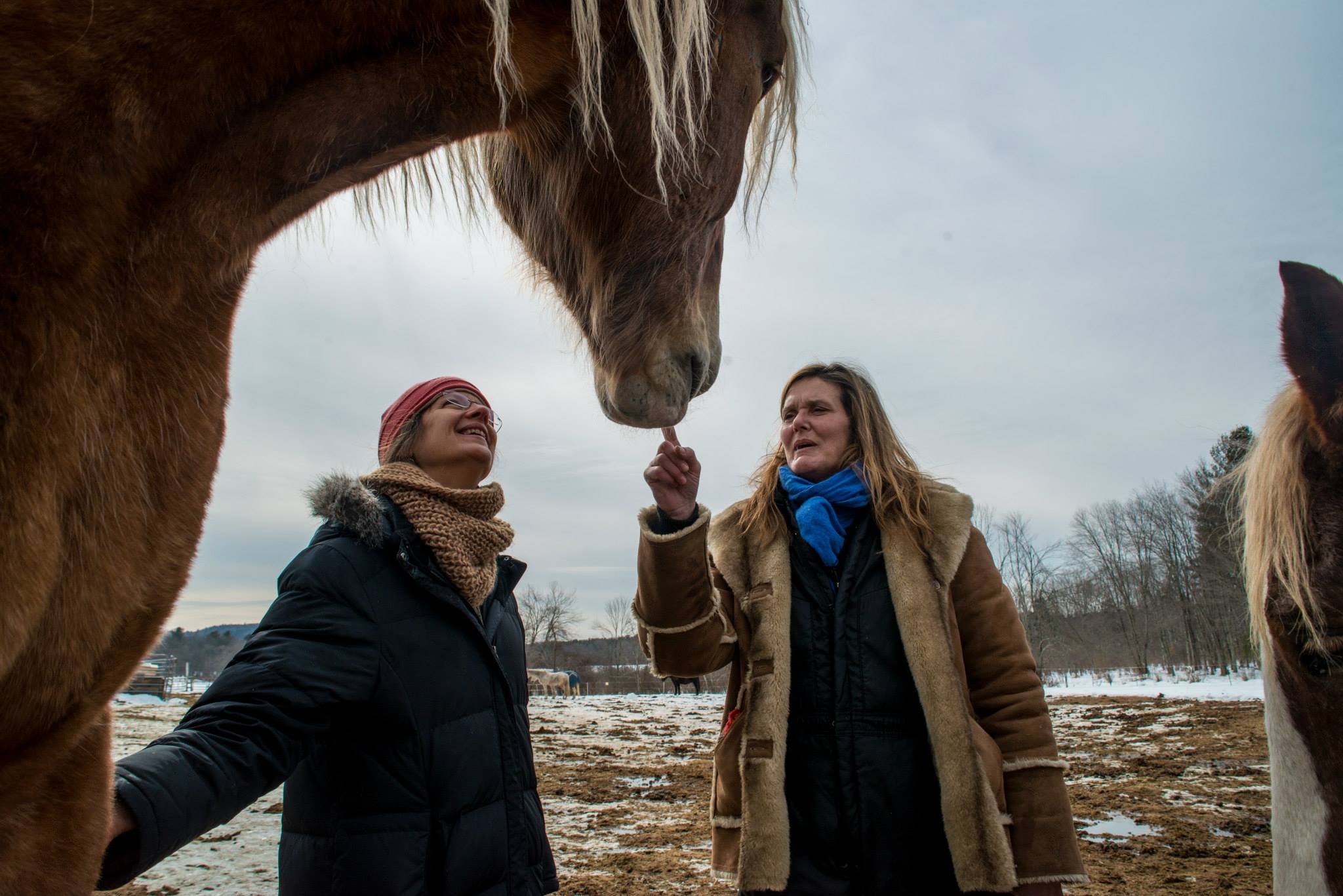 Pamela Rickenbach-Moshimer talking with Tex and me