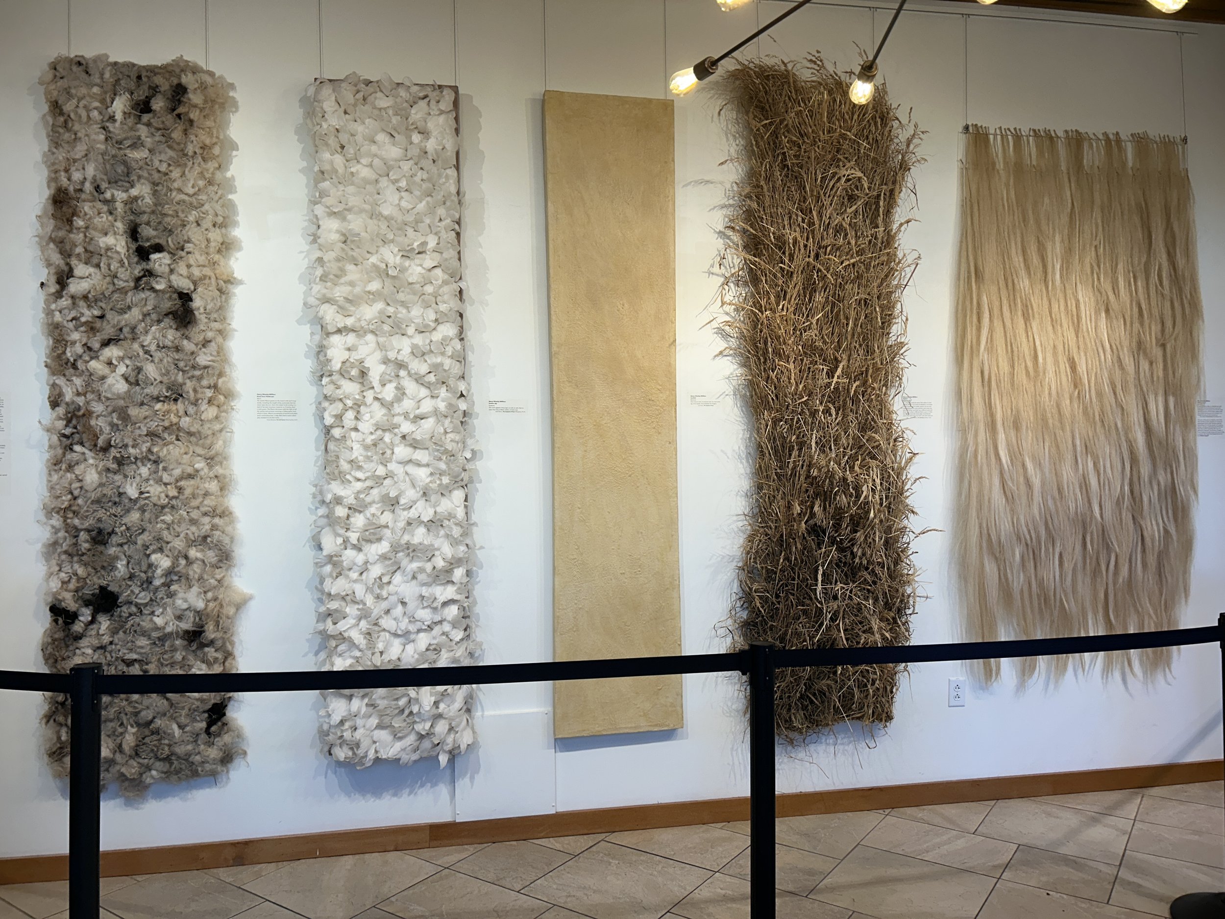 Textures of the Pastoral (wool, feathers, beeswax, field grasses, horsehair)