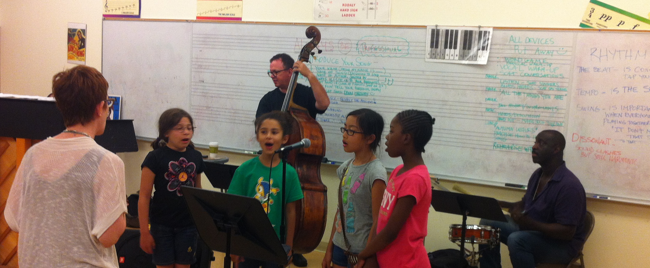 Rehearsing with the band!