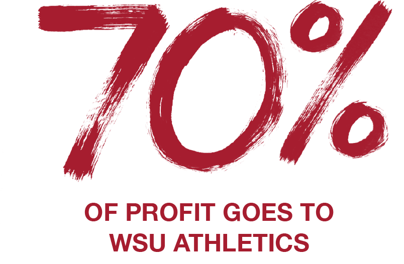 70% of profit goes to WSU Athletics