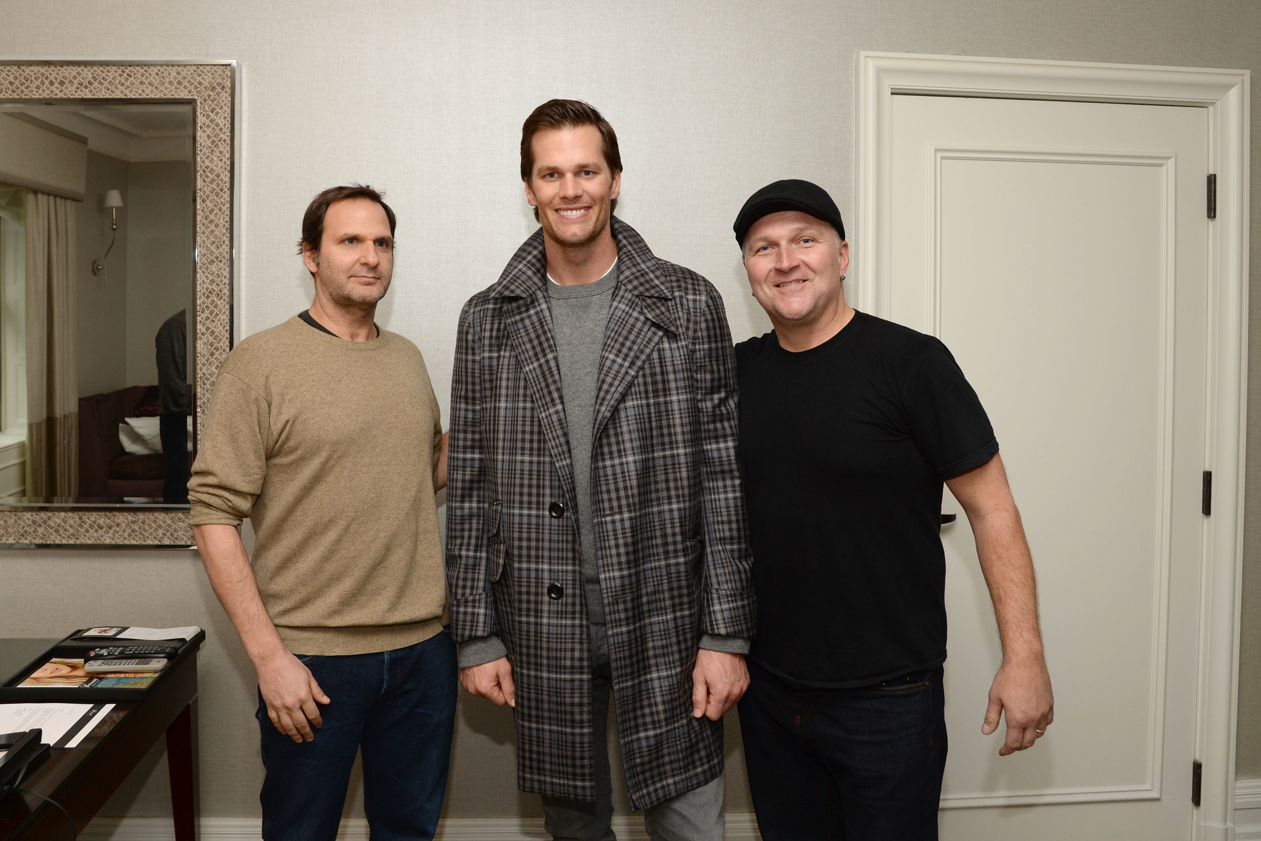  Me (on left) with Brady and Renner. I'm not blind or a wax figure. 