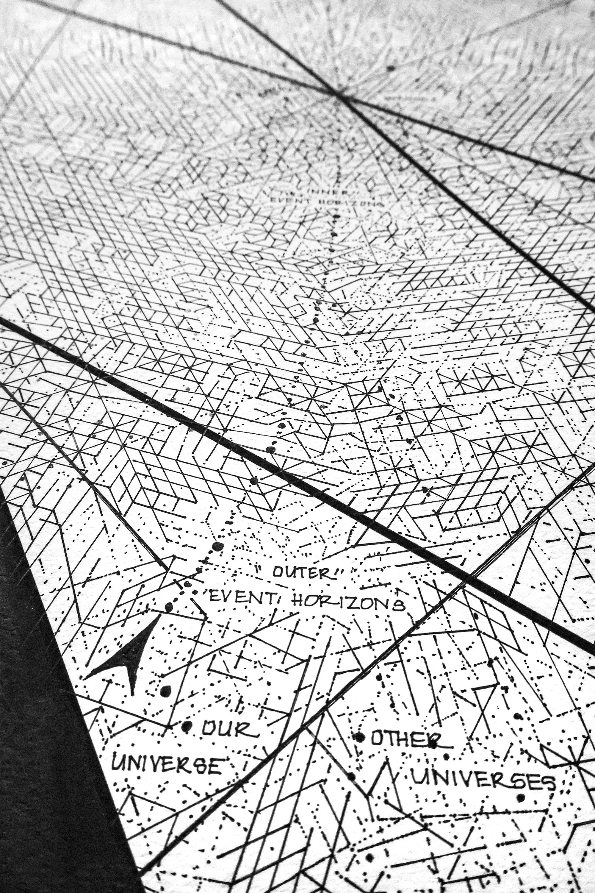 Ink on Paper: Another Time, Penrose Geometries to Elsewhere