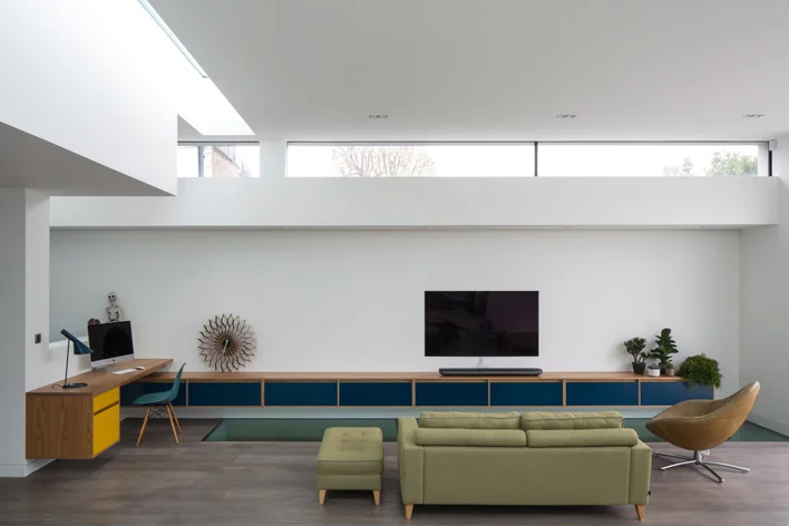 Bespoke Wall Hung Desk and Sideboard By Uncommon Projects