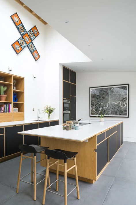Bespoke plywood island by Uncommon Projects